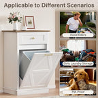 YESHOMY 10 Gallon Tilt-Out Trash Cabinet, Wooden Hidden Garbage Can Holder - Image 5