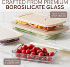 COOK WITH COLOR 8 PC. Glass Baking Dish Set with Lids - Image 5