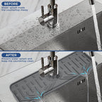 2 Pcs Silicone Faucet Handle Drip Catcher Tray, 2 in 1 Dish Soap Sponge Holder - Image 6
