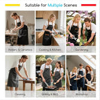 MEEDEN Painting Apron for Men Women: Adjustable Cross Back Waterproof Polyester - Image 7