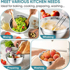 TeamFar Mixing Bowls, For Kitchen Mixing/Baking/Storing/Prepping, Visible & - Image 7