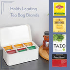 AuldHome Design Farmhouse Tea Bag Box, Vintage Retro Style Enamelware Tea - Image 7
