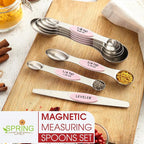 Spring Chef Stainless Steel Magnetic Measuring Spoons Set of 8 - Image 3