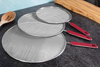 Grease Splatter Screen For Frying Pan Cooking Set of 3 Fine Mesh Iron Skillet - Image 4