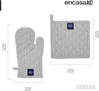 Encasa XO Heat Resistant 100% Cotton Oven Glove & Potholder Set - Image 2