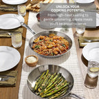 T-fal Gourmet 15-Piece Stainless Steel Cookware Set, Pots and Pans Cooking Set - Image 4