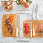 FARBERWARE 15-Piece Knife Block Set, Triple-Riveted High-Carbon Stainless Steel - Image 6