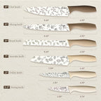 CAROTE 12PCS Knife Set, Kitchen Knife Set - Image 2