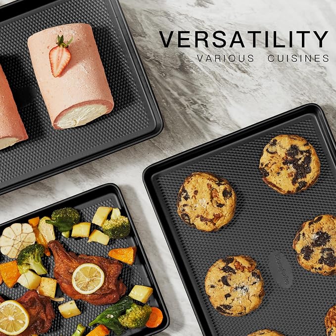 HONGBAKE Jelly Roll Pan 15x10, Cookie Sheets - Image 4