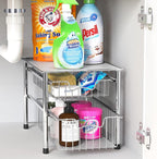 Simple Houseware Stackable 2 Tier Sliding Basket Organizer Drawer - Image 8
