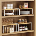 Goozii Kitchen Cabinet Organizer Shelf Set of 4, Large Stackable Pantry - Image 4