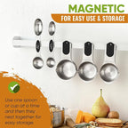 Spring Chef Magnetic Measuring Cups & Spoons Set, Strong N45 Magnets, Heavy - Image 4