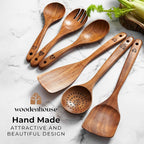 Wooden Spoons for Cooking – Wooden Kitchen Utensils Set - Image 6