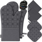 Oven Mitts and Pot Holders Set by HGYI