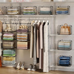 5 Tier Closet Hanging Organizer, Clothes Hanging Shelves - Image 4
