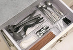 5 Pack Clear Plastic Drawer Organizer Tray Cutlery Utensil Makeups Drawer - Image 4