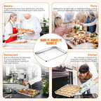 LIANYU 3 Pack Stainless Steel Baking Sheets, Cookie Sheet Pan - Image 7
