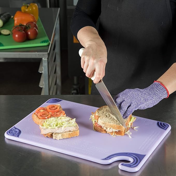 San Jamar Saf-T-Grip Plastic Cutting Board - Image 5