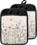 Butterfly Floral Pot Holders by Unknown