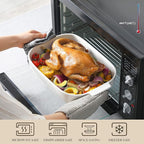 MALACASA Casserole Dishes for Oven, Ceramic Baking Dishes Set of 3, Rectangular - Image 3