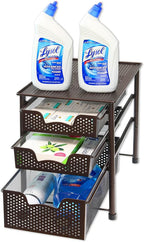 Simple Houseware Stackable 3 Tier Sliding Basket Organizer Drawer - Image 6