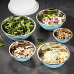 WHYSKO Stainless Steel Mixing Bowl Set, 10 Piece Stainless Steel Mixing Bowls - Image 4