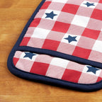 MARTHA STEWART Americana Star Gihgham Oven Mitt & Pot Holder Set, 100% Cotton - Image 5