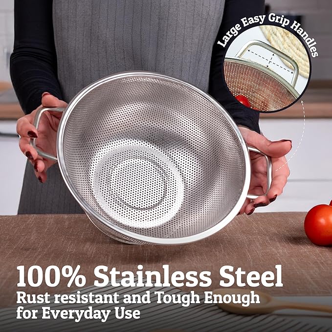 PriorityChef Premium Stainless Steel Colander - Image 5