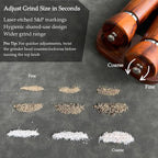 TLYSXPRO Wooden Pepper Grinder – Refillable Pepper Mill - Image 6