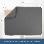 S&T INC. Dish Drying Mat XL 2 Pack, 18” x 24”, Absorbent Microfiber Kitchen - Image 6