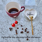 Heart-shaped Coffee Spoon Rest, Mini Coffee Spoon Holder, Coffee Stirrers - Image 4
