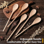 Cooking Wooden Spoons, MORGLES 14-Inch Serving Spoons - Image 5