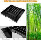 Bellsal Large Premium Bamboo Silverware Organizer - Image 4