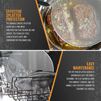 U.S. Kitchen Supply 3-Piece Stainless Steel Splatter Guard Set 13" Fine Mesh - Image 5