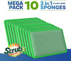 Scrub and Wipe Cleaning Pads – SCRUBIT Dual Sided Scouring Pad and Sponge - Image 5