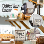 Coffee Bar Sign, Love is Brewing Farmhouse Tabletop Decor, Coffee and Tea Lover - Image 3