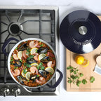 Martha Stewart Gatwick 7 QT Enamel Cast Iron Dutch Oven – Navy Blue, Heavy-Duty - Image 2
