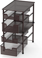 Simple Houseware Stackable 2 Tier Sliding Basket Organizer Drawer - Image 4