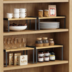 Goozii Kitchen Cabinet Organizer Shelf Set of 4, Stackable Pantry Cupboard - Image 4