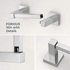 FORIOUS Toilet Paper Holder Set Wall Mount, SUS 304 Stainless Steel Pivoting - Image 3