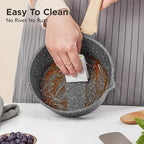 Sauce Pan with Lid, Non stick Small Cooking Pot 1.5Qt, Lightweight Non Stick - Image 5