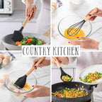 Country Kitchen Non Stick Silicone Utensil Set - Image 3