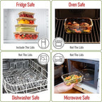 Set of 4 Stackable Space-Saving Nesting Glass Containers - Image 5