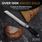 Orblue Serrated Bread Knife Ultra-Sharp Stainless Steel Professional Grade - Image 7