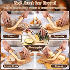 Bread Knife for Homemade Bread, 14.5" Wooden Sourdough Bread Knife, Sourdough - Image 7