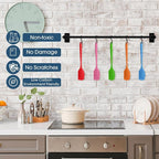 Irenare 65 Pcs Mini Silicone Spatulas Bulk 8.3 Inch Heat Resistant Scrapers - Image 6