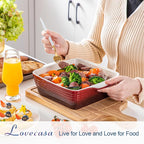 LOVECASA 8x8 inch Baking Pan, 2 Quart Square Cake Pan Baking Dish - Image 3