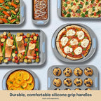 Pyrex 3-Piece Metal Cookie Sheet Bakeware Set, Lightweight Stainless Steel - Image 6