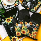 Leinuosen 6 Sunflower Cow Kitchen Towels Kitchen Decor and Accessories Set - Image 7