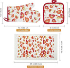 Oven Mitts and Potholders Dish Towles Set 100% Cotton - Image 6